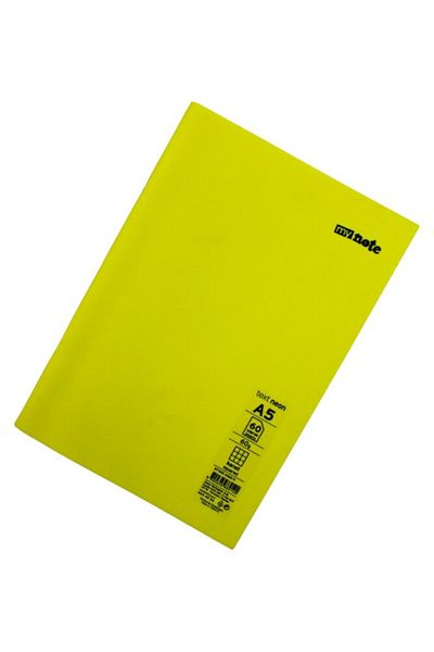 Mynote Text A5 60 Sheets Checkered Plastic Neon Cover Notebook