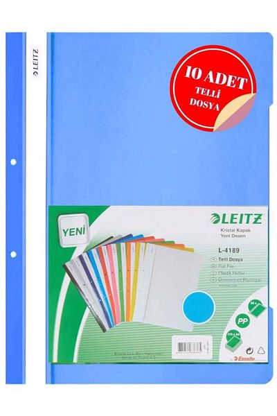 Leitz Light Blue Ring Binder Pack of 10