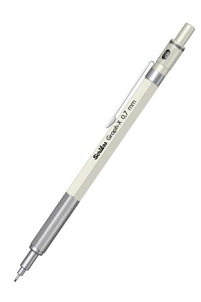 Scrikss 0.7 Metal White Versatil Mechanical Tip Pen Graph-x