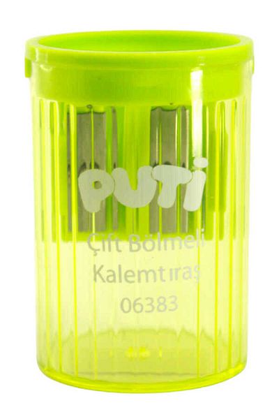 Puti Double Compartment Pencil Sharpener 06383