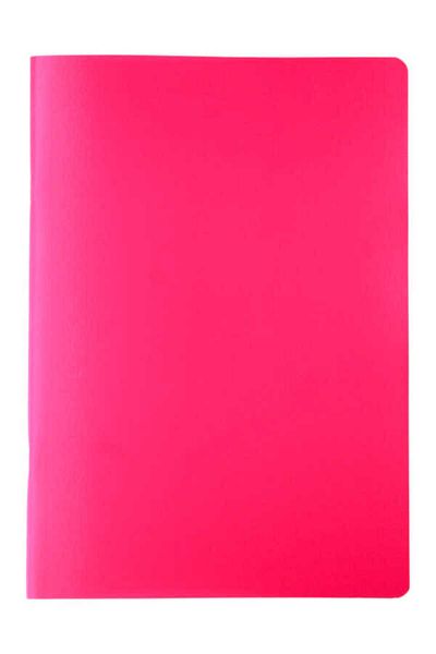 Mynote Text Neon A4 100 Sheets Lined Plastic Cover Notebook