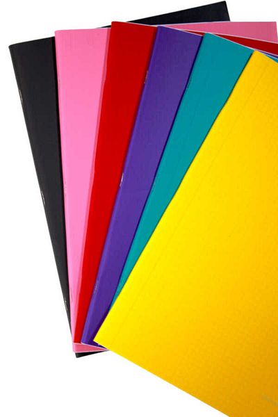 Mopak A4 80 Sheets Checked Plastic Cover School Notebook