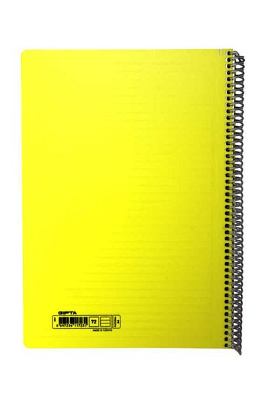 Gıpta A4 72 Sheets Lined Pastoral Spiral Plastic Cover Notebook