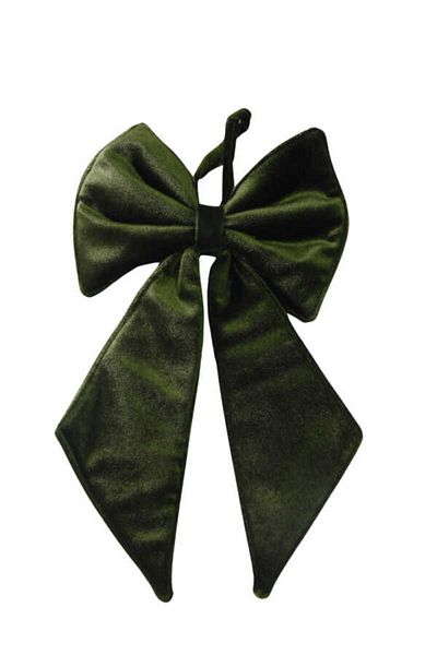Orca Christmas Ornament Bow Ribbon Velvet 20x30 Cm