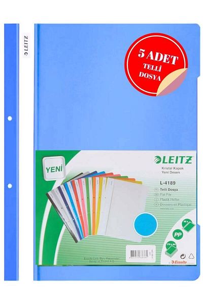 Leitz Light Blue Ring Binder Pack of 5