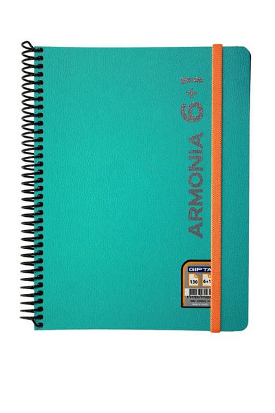 Gıpta GIPTA A4 130 SHEETS 6+1 SPIRAL PLASTIC COVER NOTEBOOK