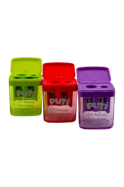 Puti Double Compartment Mini Pencil Sharpener 06413