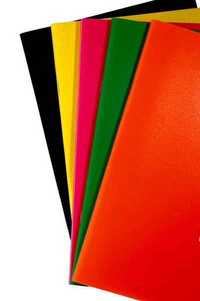 Mynote Text Neon A4 80 Sheets Checked Plastic Cover Notebook