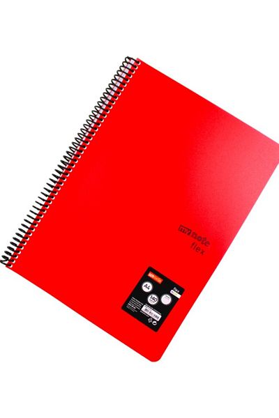Mynote Flex A4 140 Sheets Checked Spiral Plastic Cover Notebook
