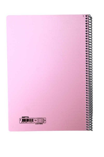 Gıpta A4 72 Sheets Lined Pastoral Spiral Plastic Cover Notebook