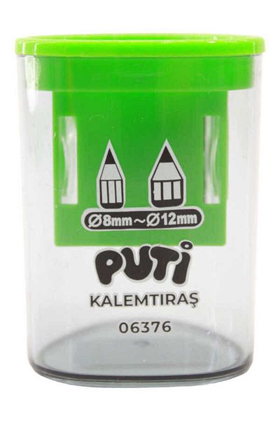 Puti Double Compartment Plastic Pencil Sharpener 06376