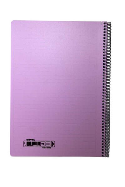 Gıpta A4 72 Sheets Lined Pastoral Spiral Plastic Cover Notebook