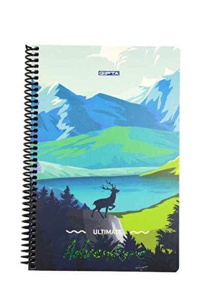 Gıpta 80 coli Copertă din carton în carouri Caiet cu spirală 17 X 24 Cm