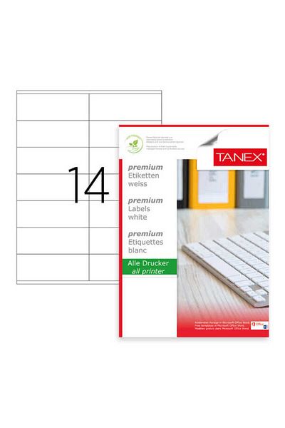 Tanex Taneks Laser Label 105 X 41 Mm Tw-2114