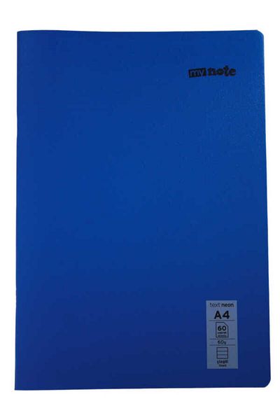 Mynote Text Neon A4 60 Sheets Striped Plastic Cover Notebook