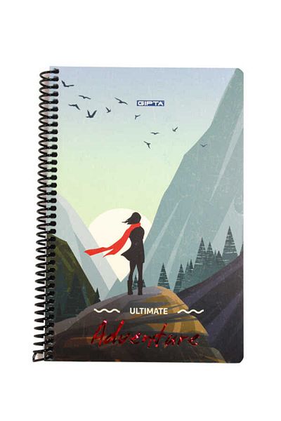 Gıpta 80 Sheets Checked Cardboard Cover Spiral Notebook 17 X 24 Cm