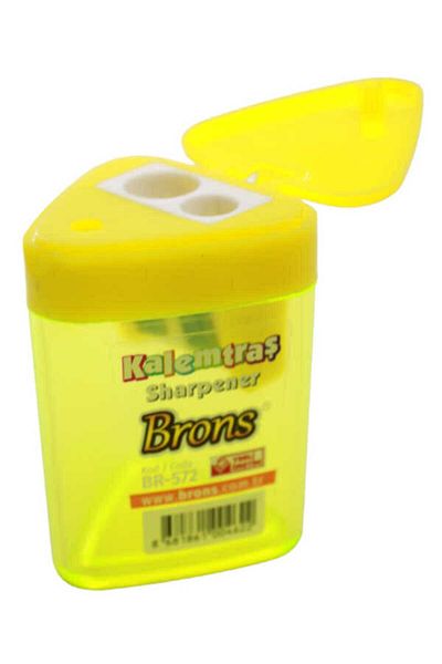 Brons مبراة أقلام الرصاص ذات الغرفة المثلثة Br-572