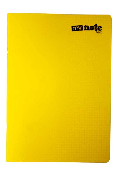 Mynote Text Neon A4 80 Sheets Checked Plastic Cover Notebook