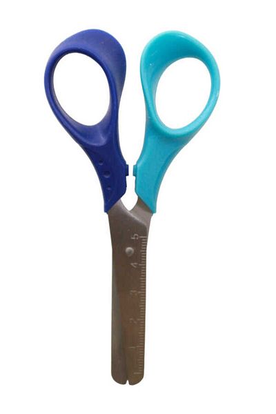 Puti Double Color School Scissors with Ruler 02002