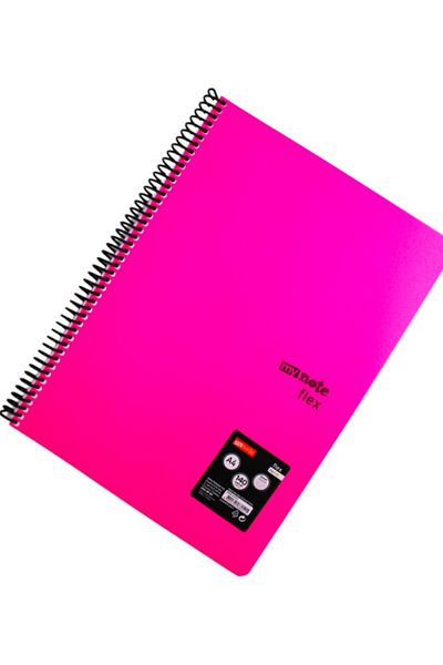 Mynote Flex A4 140 Sheets Checked Spiral Plastic Cover Notebook