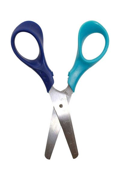 Puti Double Color School Scissors with Ruler 02002