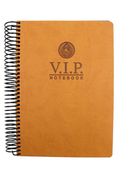Gıpta 1081 A4 140 Sheets Checkered Checked VIP Spiral Faux Leather Notebook