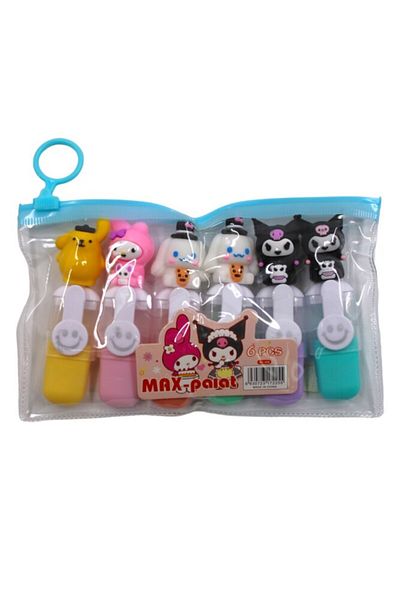Kırtasiye Ofisi 6-Piece Highlighter Cute Monsters - 1 Kc-228 with Head