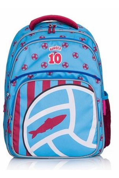 Sentor School Bag - Claret Red Blue, Sntilk23-01e Model