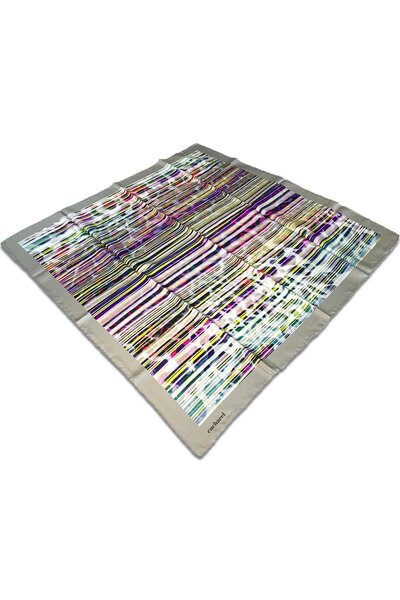 Cacharel Yeşil Mor Karma Desen Tivil Ipek Eşarp 8851313-951