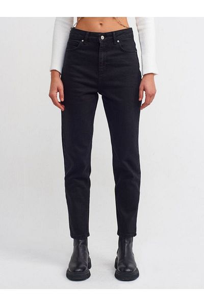 Geppetto Penolope Women - Μαύρο ψηλόμεσο Lycra Mom Jeans