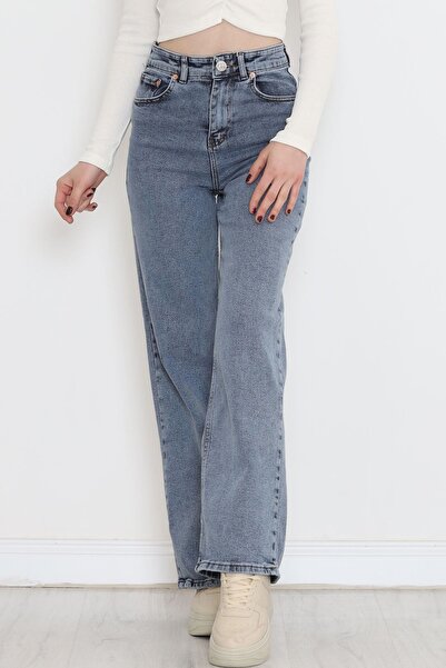 Geppetto Ψηλόμεσο Ice Blue Jeans - Γυναικείο Παντελόνι Palazzo 11879