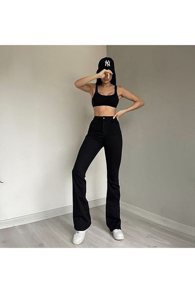 Geppetto Penolope Women &Apos; S Black Vintage Flared Leg Jeans 2024