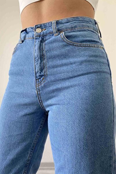 Geppetto Penolope Жіночі - Середньо-світло-сині джинси-бойфренди, штани-кльош