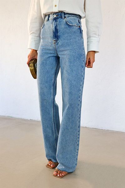 Geppetto Geanta de dama Penolope - Pantaloni de jeans cu croiala Palazzo