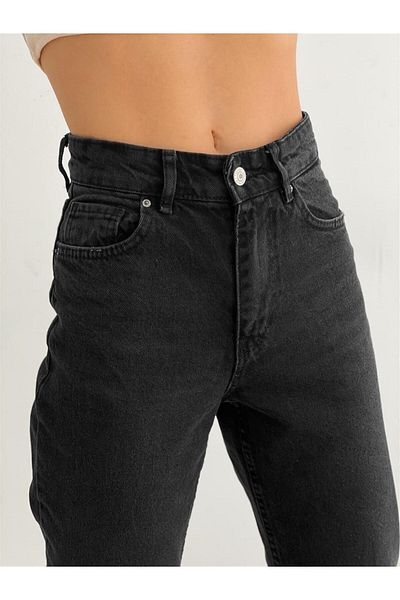 Geppetto Penolope Women's - Black Mom Jean Boyfrend Pants (Full Fit)