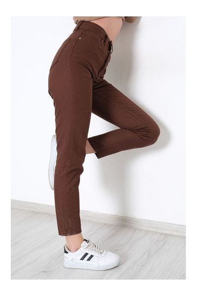Geppetto Penolope Women Mom Jeans Brown - Gasket Model 2411.392