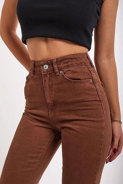 Geppetto Ψηλόμεσο Lycra Brown Mom Jean - Γυναικείο παντελόνι Penolope 2024