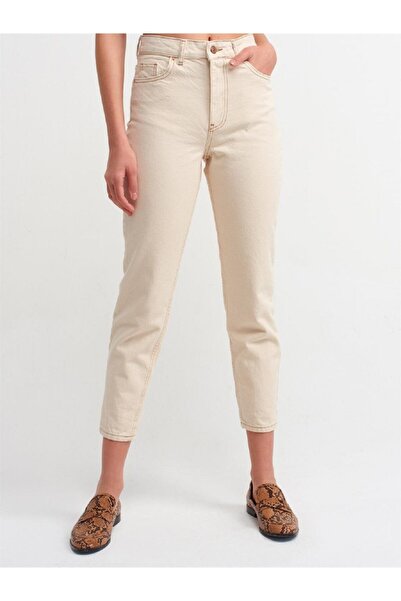 Geppetto Penolope Women's Ecru Color Mom Jean