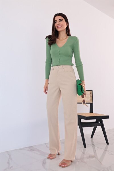 Geppetto Audre Beige Women's Jeans - Penolope