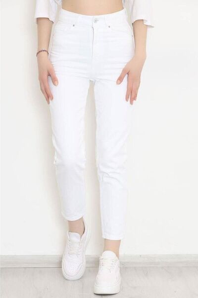 Geppetto Penolope Жіночі джинси з високою талією, білі, еластичні та не просвічуються 2024
