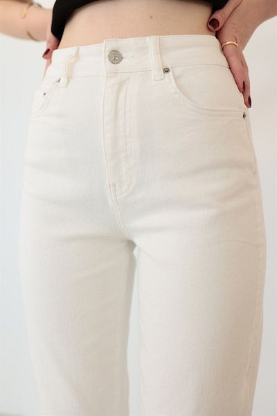 Geppetto Penolope Women - White Hite Mom Jean