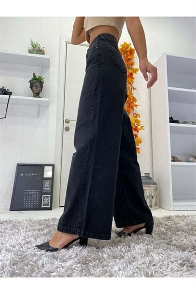 Geppetto Penolope Black Cool Palazzo Women's Jeans - Wide Leg Jeans-new