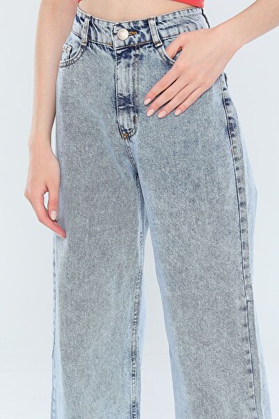Geppetto Penolope Жіночі джинси - Екстра висока талія та широкі штанини, блакитний