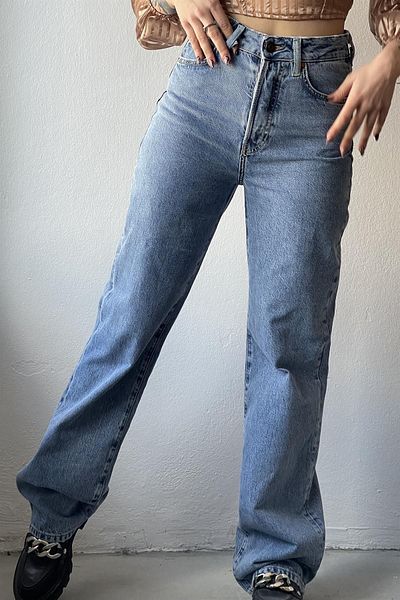 Geppetto Penolope Women - Orj Cj Wide Leg Jean με κουμπιά