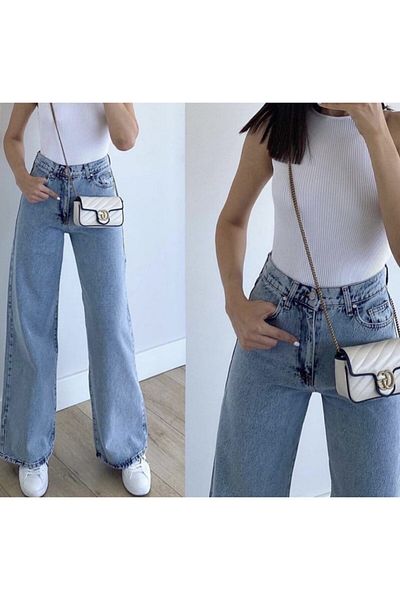 Geppetto Blugi de damă Penolope Blue Wide Leg