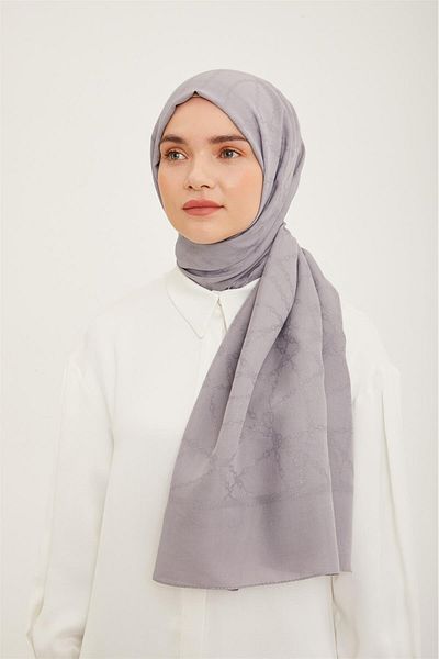 Armine Trend Γκρι Χρώμα Χαζάν Σάλι 1-23019