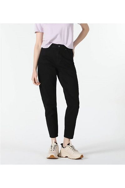 Geppetto Blugi Penolope Zero Max Blue Mom - Pantaloni din denim elastic din Lycra cu talie înaltă