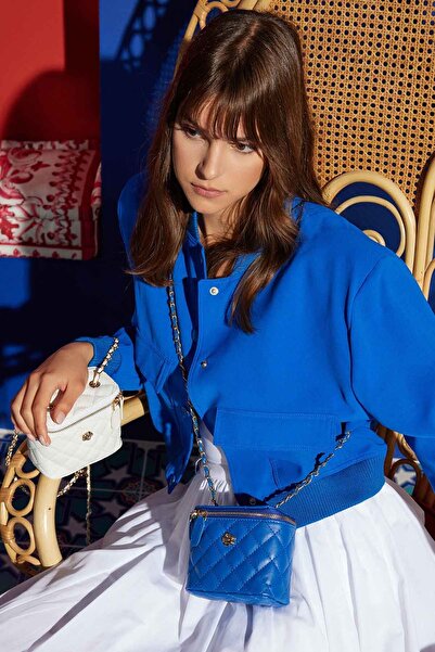 Hooopstore COCO BOX CAPITONE ЧАНТА - SAKS СИНЬО