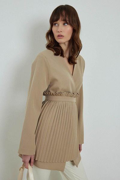 Hooopstore JACHETA BLAZER CU ACCESORII PLIS - PIATRA