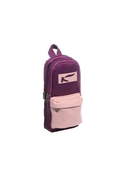 KAUKKO Geanta pentru stilou din piele lacuita mov - 10x22x5cm K2129